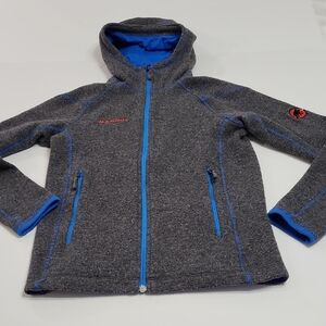 Mammut Gray and Blue Hooded Jacket Men's Size Small.